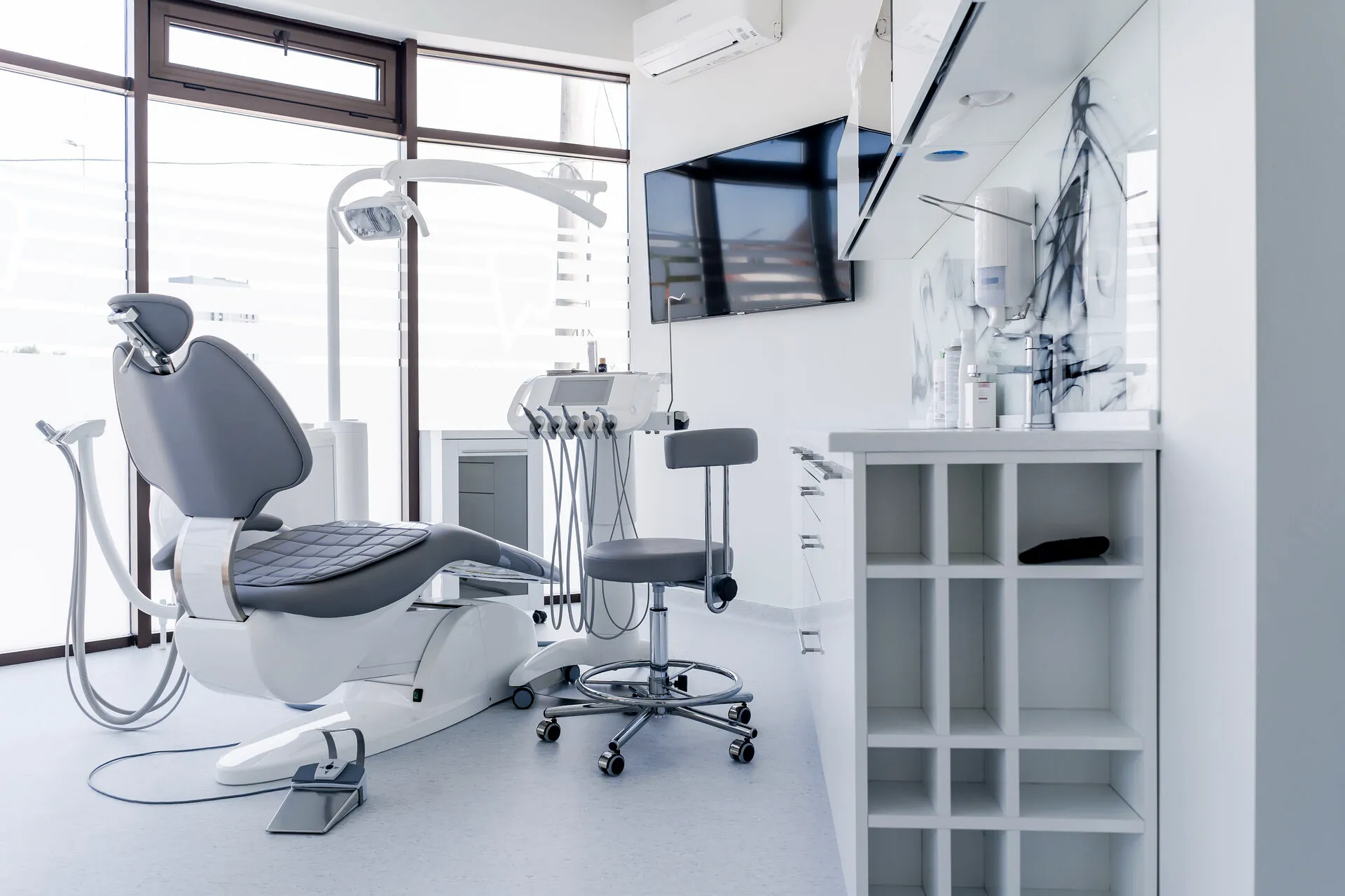 Treatment room with new practice equipment