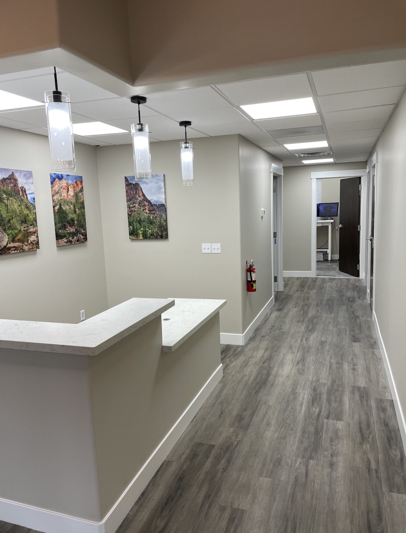 TAC reception desk and front entry