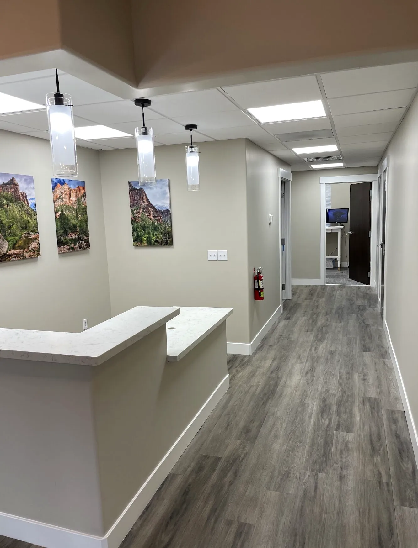 TAC reception desk and front entry